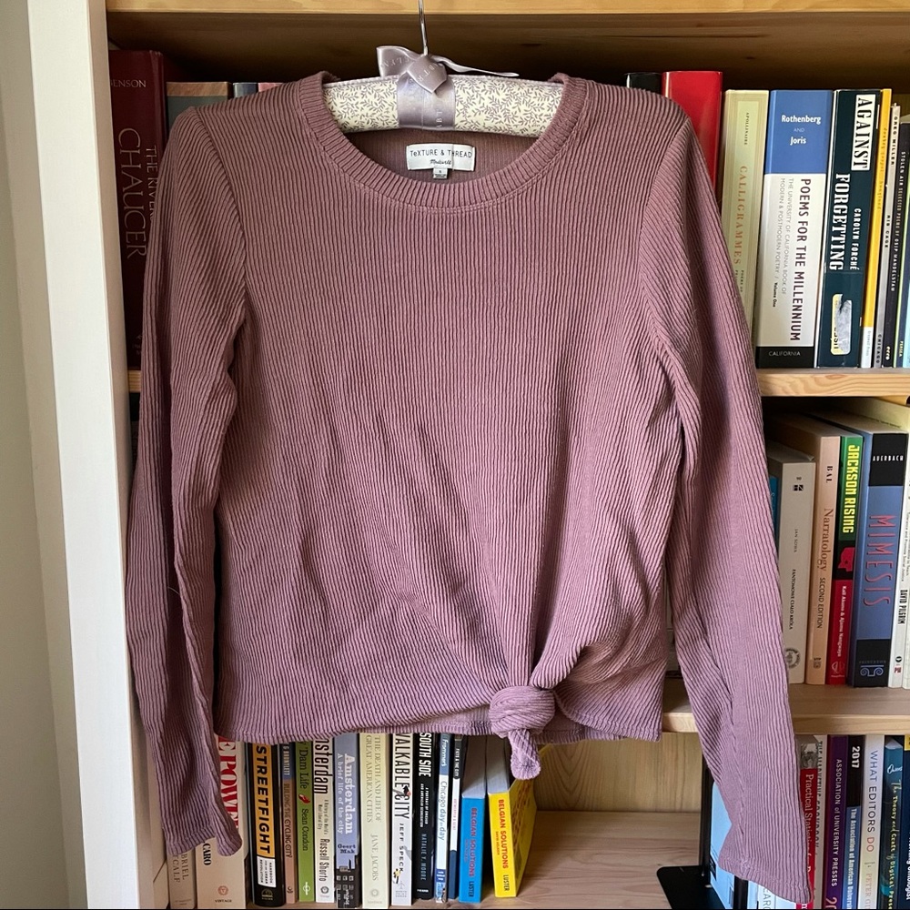 Madewell Texture & Thread Jacquard Knot-Front Top